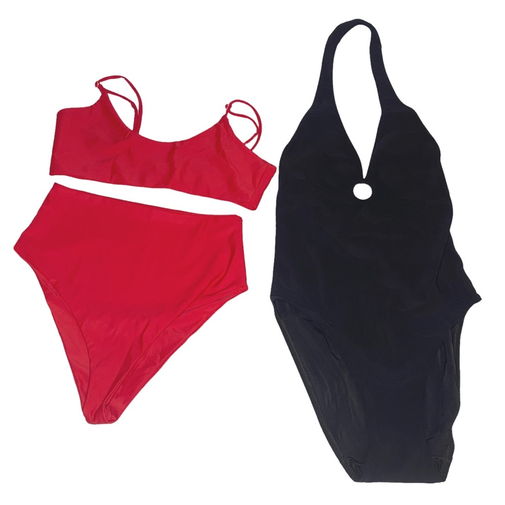 🏝 NWOT High Waist Bikini/One Piece Swimwear Bundle 🏝